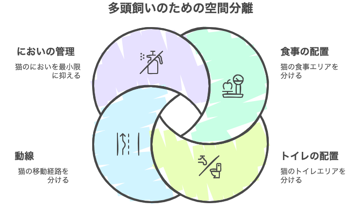 多頭飼いのための空間分離