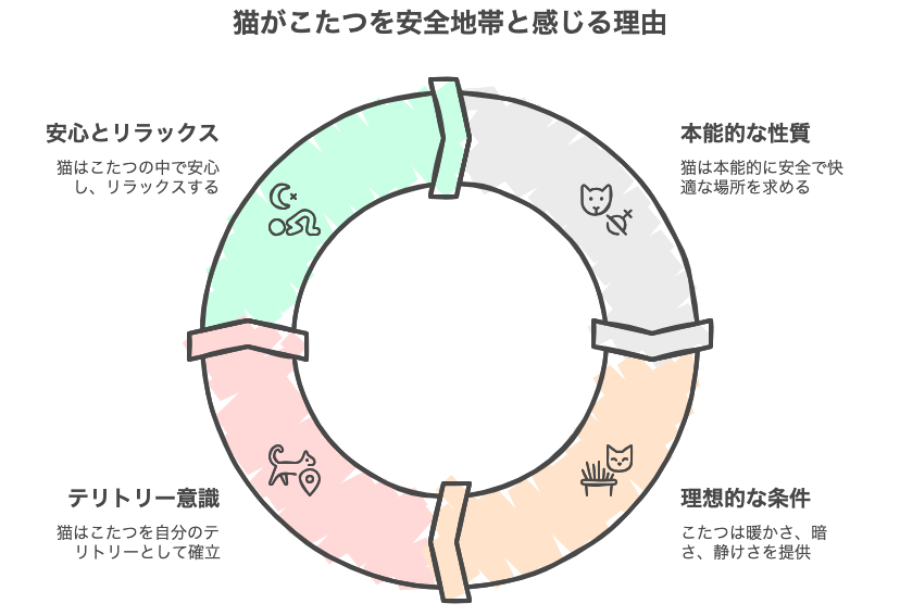 猫がこたつを安全地帯と感じる理由