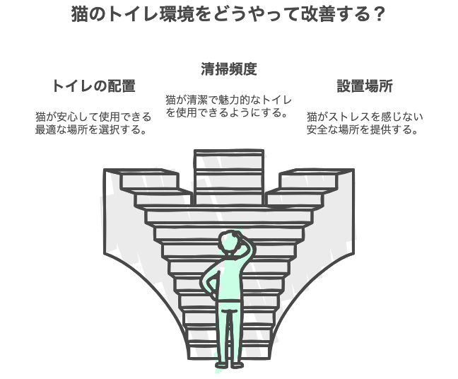 猫のトイレ環境をどうやって改善する？