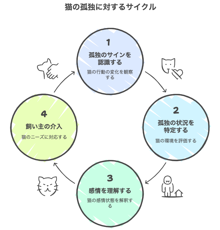 猫の孤独に対するサイクル