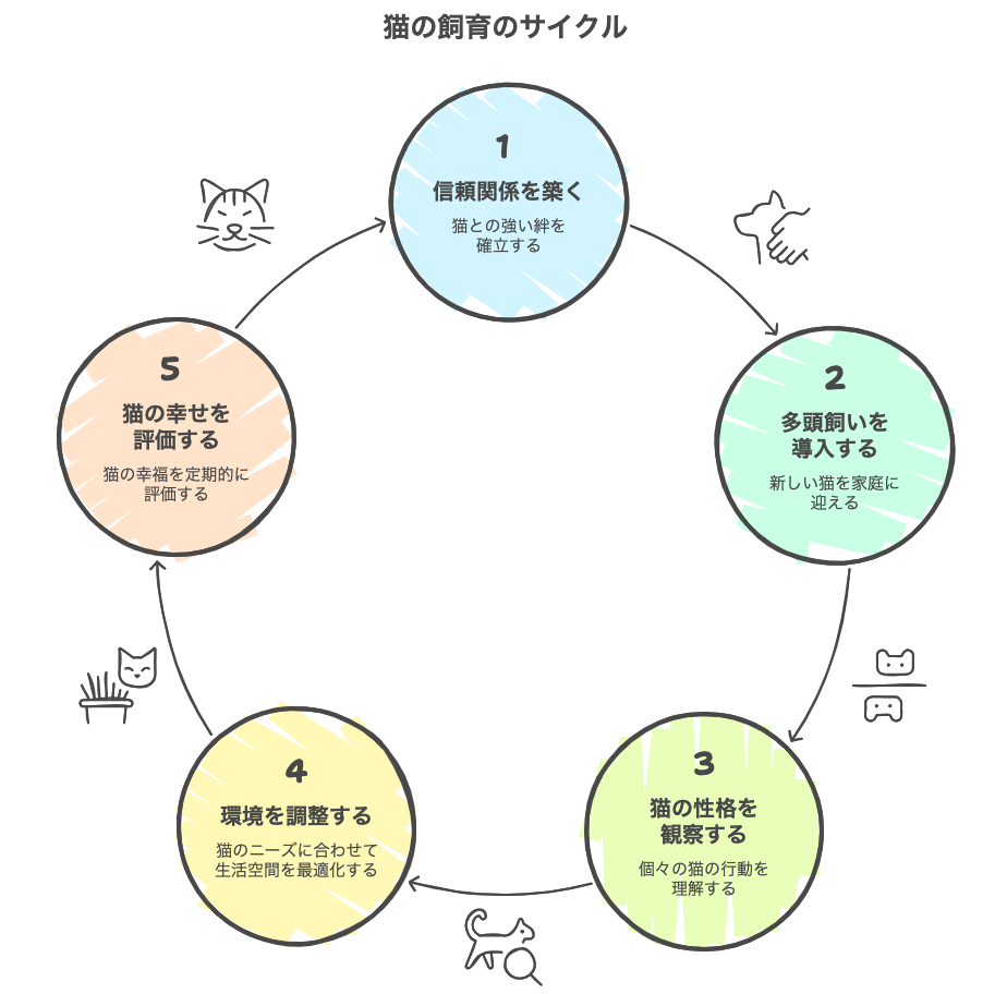 猫の飼育のサイクル