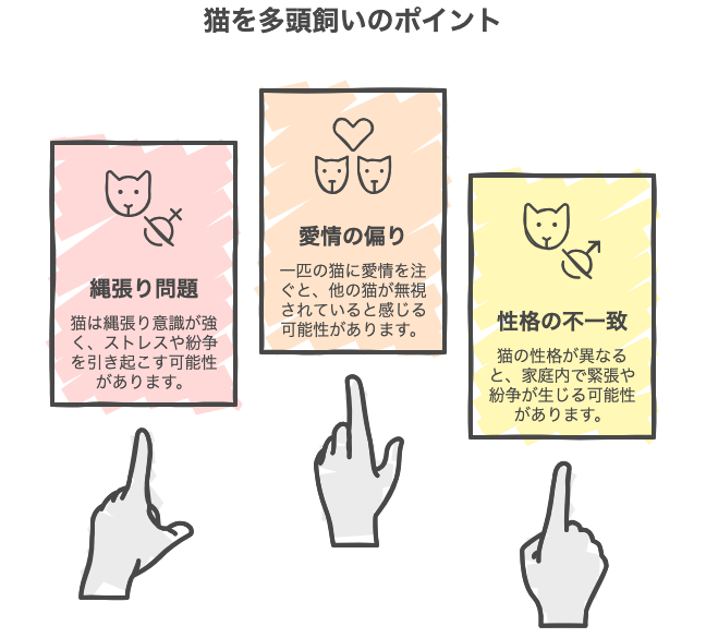 猫を多頭飼いのポイント