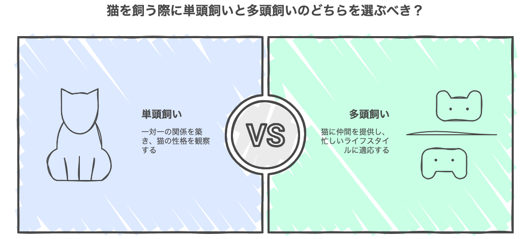 猫を飼う際に単頭飼いと多頭飼いのどちらを選ぶべき？